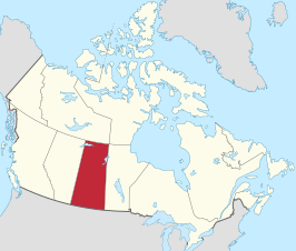 Kaart van Saskatchewan