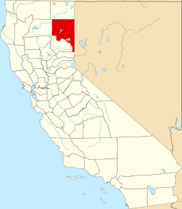 Locatie van Lassen County in Californië