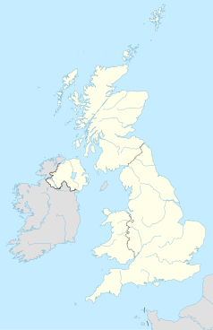 Mapa konturowa Wielkiej Brytanii, na dole nieco na prawo znajduje się punkt z opisem „Redditch”