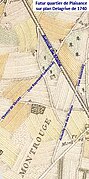 Plaisance sur plan Delagrive de 1740