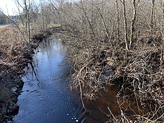 Rivière Mékinac du Nord du pont P-03959, acier-bois, sous remblai (1982), rang du Haut-du-Lac Nord.