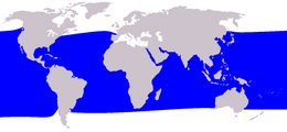 Mapa de distribución do caldeirón tropical