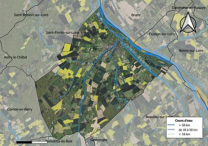 Carte orthophotographique de la commune en 2016.