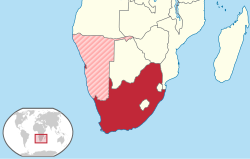 Ligging of Union of South Africa Unie van Suid-Afrika Unie van Zuid-Afrika