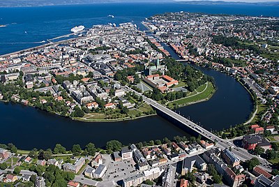 Trondheim sentrum.