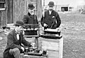 Image 1British Post Office engineers inspect Guglielmo Marconi's wireless telegraphy (radio) equipment in 1897. (from History of radio)