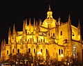 The Segovia Cathedral (at night), created between 1522 and 1577.