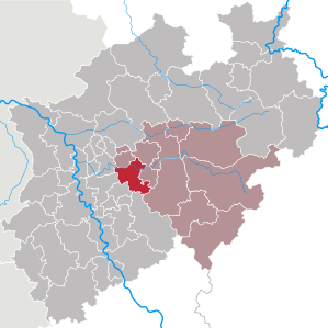 Lage des Ennepe-Ruhr-Kreis in Nordrhein-Westfalen (anklickbare Karte)