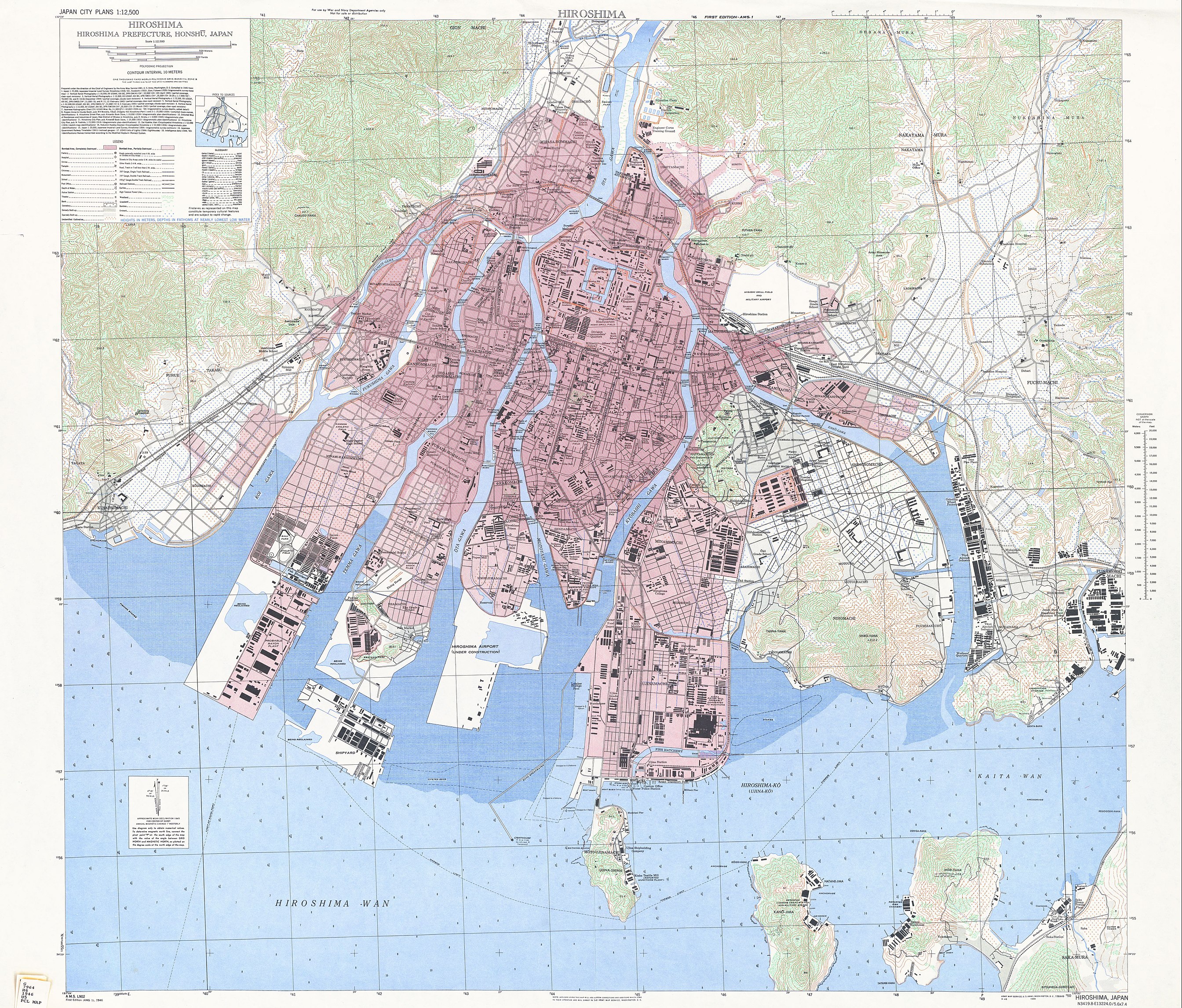 1945年米軍作成地図。