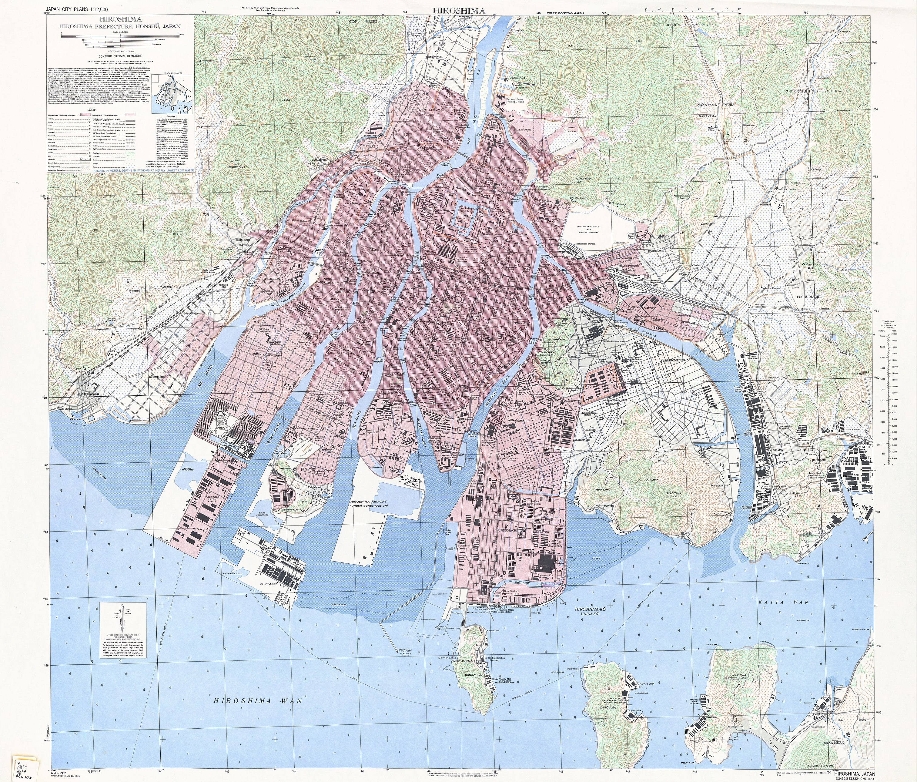1945年米軍作成地図。