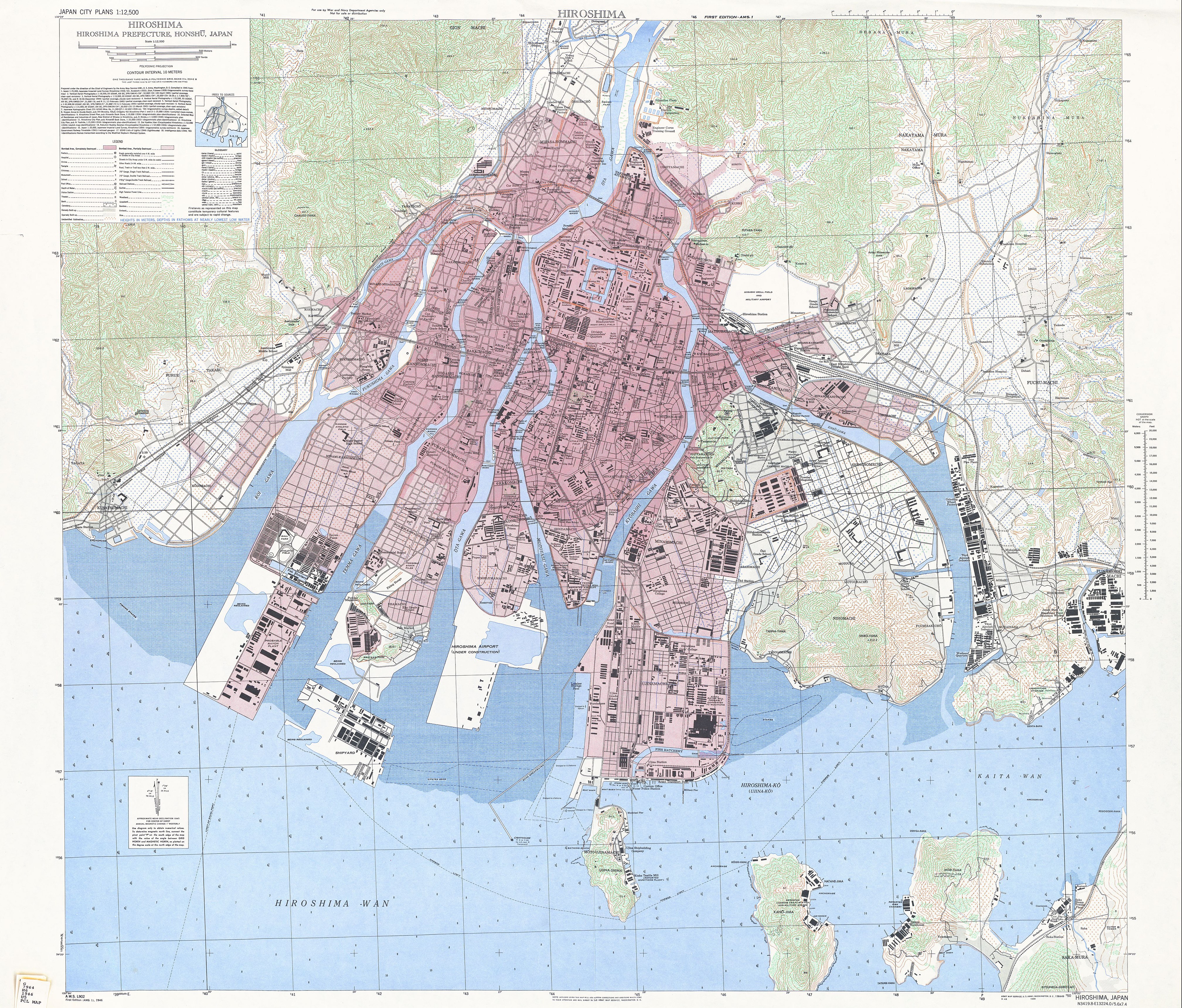 1945年米軍作成地図。