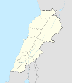 Map showing the location of Halba within Lebanon