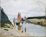 Le port de Trouville (Breakwater at Trouville, Low Tide), 1870, Museum of Fine Arts, Budapest.[32]