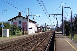 Les voies en direction de Barsac (mars 2012).