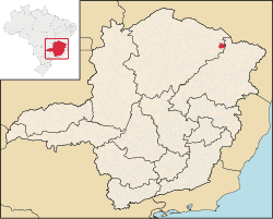 Localização de Curral de Dentro em Minas Gerais