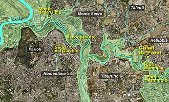 Paleolithic sites Tiber Valley - Aniene