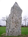 Le menhir de la Pierre Blanche.