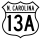 U.S. Highway 13A marker