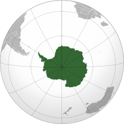 Localizaçon de la Antártica.