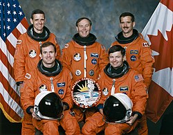 v. l. n. r. William S. McArthur, James Halsell, Jerry Ross, Kenneth Cameron, Chris Hadfield