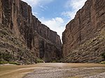 A view at a canyon from below