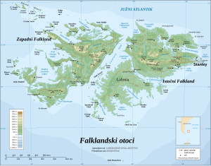 Location of the Falkland Islands