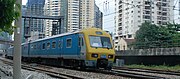 KTM Class 82 EMU57 running in Hybrid formation (both locomotive and generator at the front of the train).