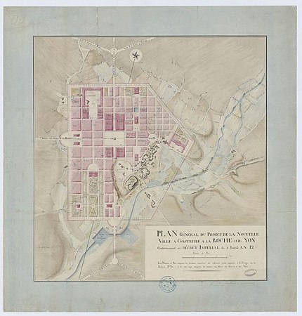 Plan général de la nouvelle ville au début du XIXe siècle .