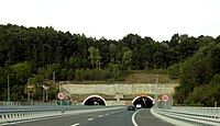 Le tunnel Savinac (Autoroute A2).