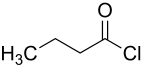 Strukturformel von Butyrylchlorid