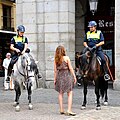 Police horses at the square