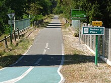 Photographie d'une piste cyclable.