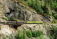 Train returning to Skagway from the Yukon