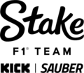 Il composit logo di Stake F1 Team Kick Sauber in uso dal 2024