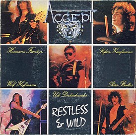 Обложка сингла Accept «Restless and Wild» (1983)