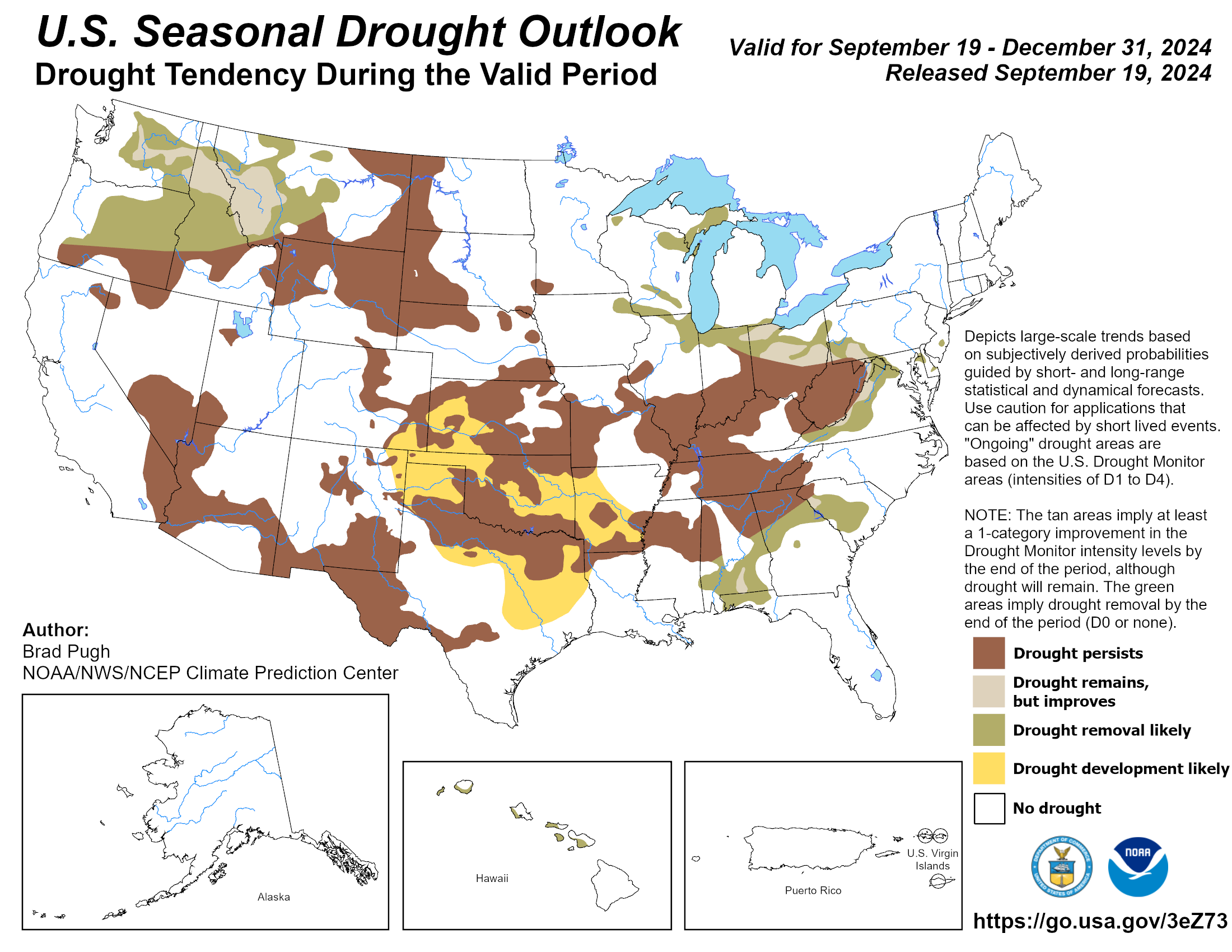 Drought Outlook Map of the United States