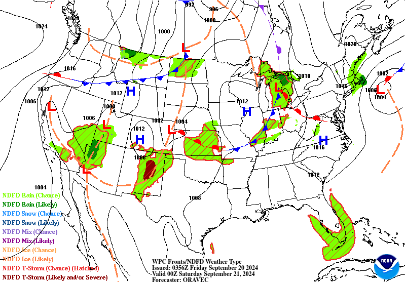 Forecast valid Saturday 00Z