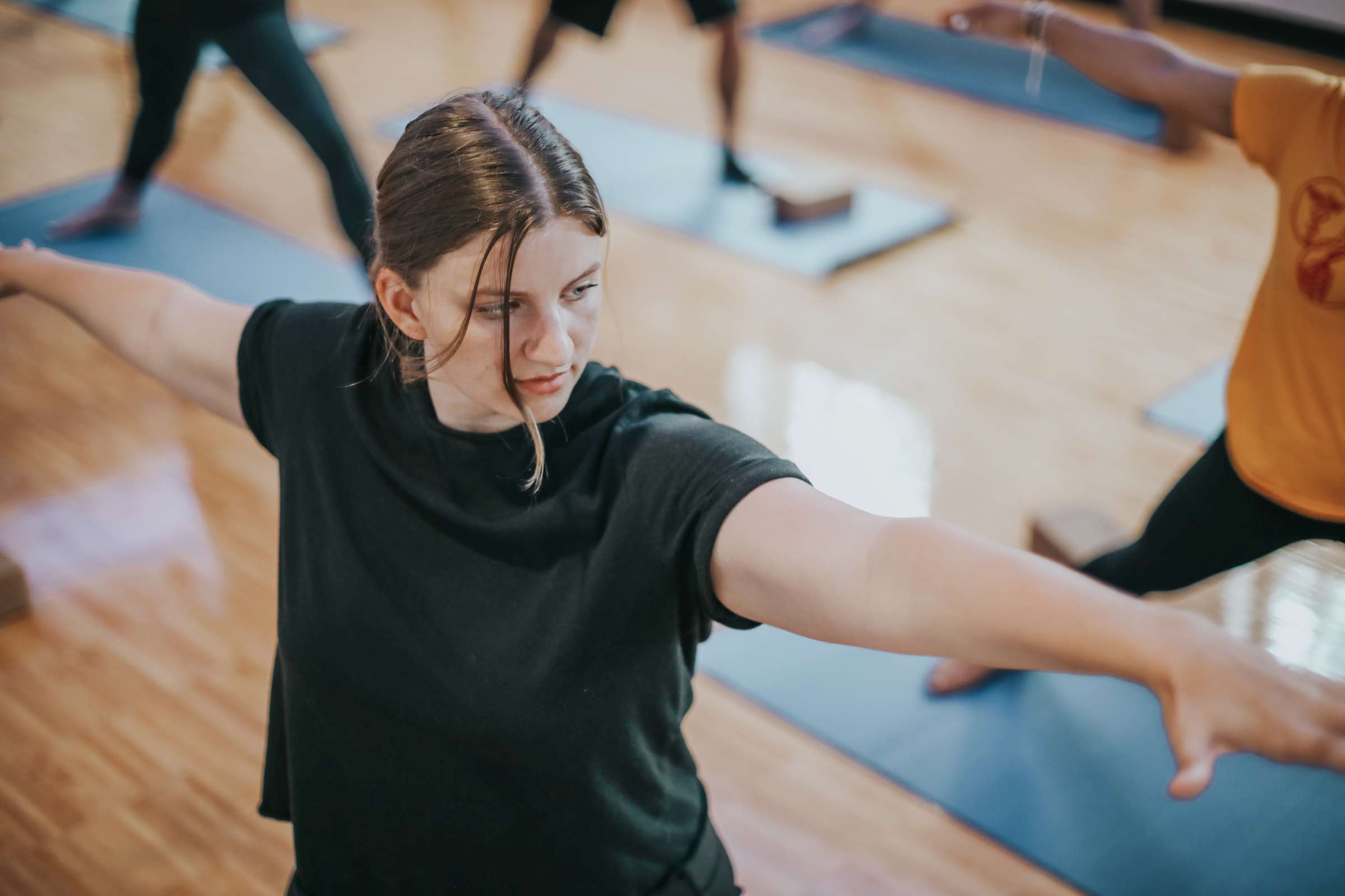 woman doing yoga