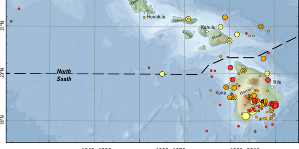 Seismicity of Hawaii from 2021 Hawaii National Seismic Hazard Map