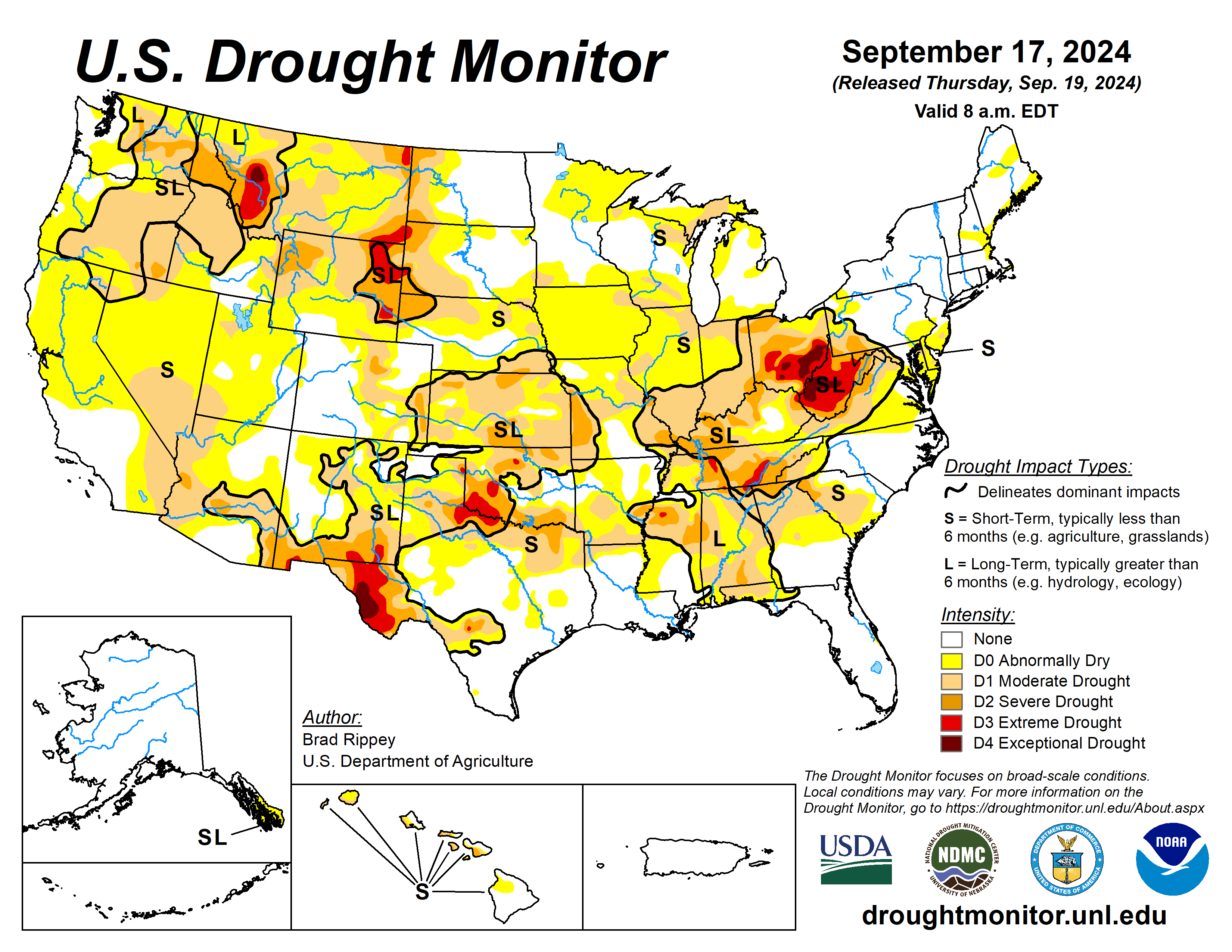 United States Drought Monitor Map