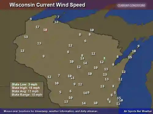 Wisconsin Wind Speed