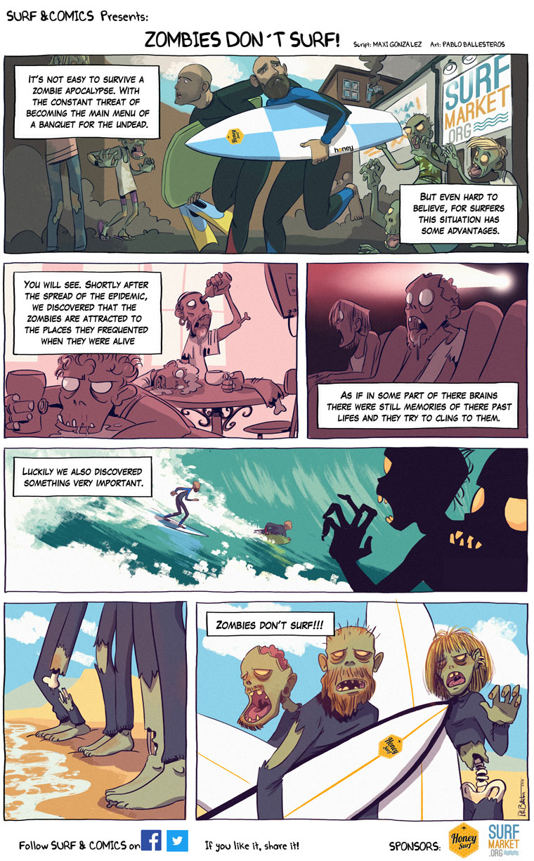 Zombies dont surf comic