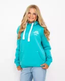 Polzeath Hoodie In Lagoon & White