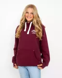 Polzeath Hoodie In Maroon & White