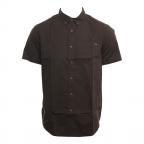 All Day Short Sleeve in Black Woven Shirt