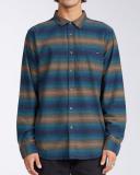 Coastline Flannel in Blue Woven Shirt