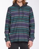 Baja Hooded Flannel in Black Shirt