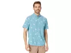 Hurley One Only Stretch Print Short Sleeve Woven (tahitian Teal)