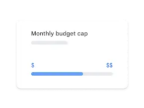 Illustration of UI shows a monthly budget being adjusted