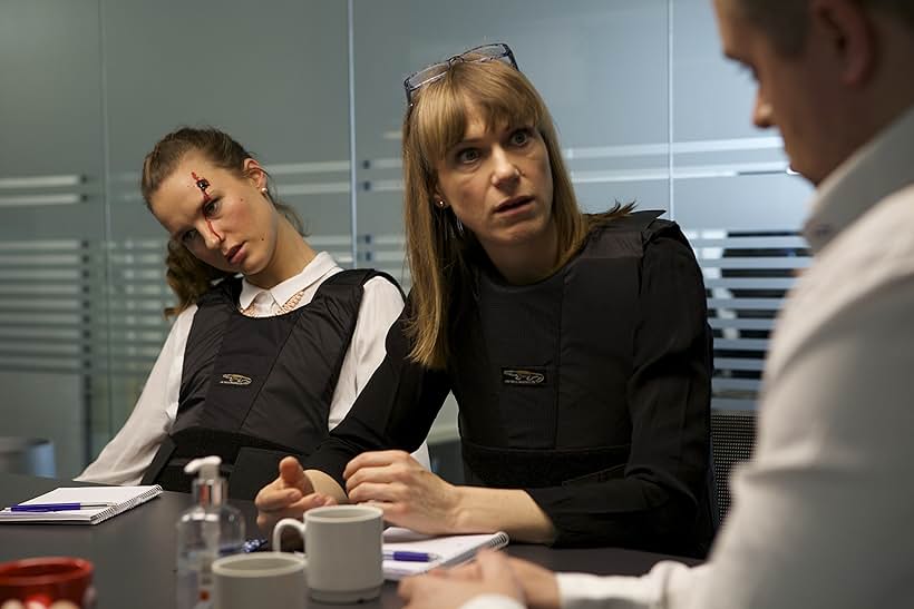 Morten Jørgensen, Maria Rich, and Amanda Collin in Banken: New Normal (2014)